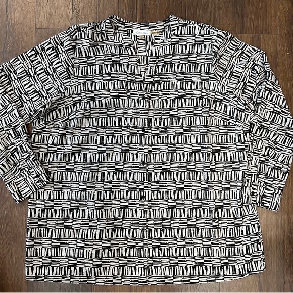 Calvin Klein abstract blouse SZ 2X - Picture 1 of 4